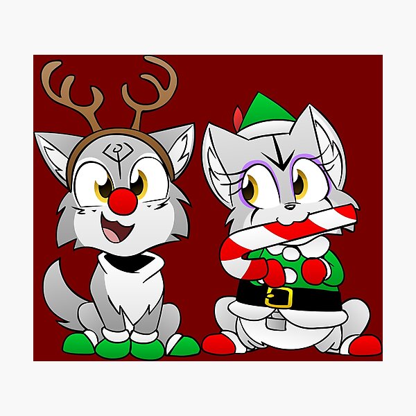 Nuka and Puka Christmas Outifits Photographic Print