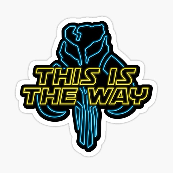 This is the way - neon Sticker