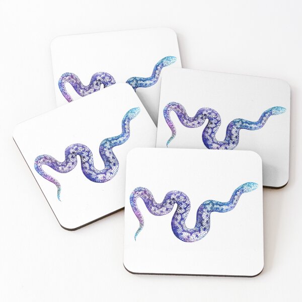 Item preview, Ssss Snake - Watercolor Blues designed and sold by Sweetie Spicy.