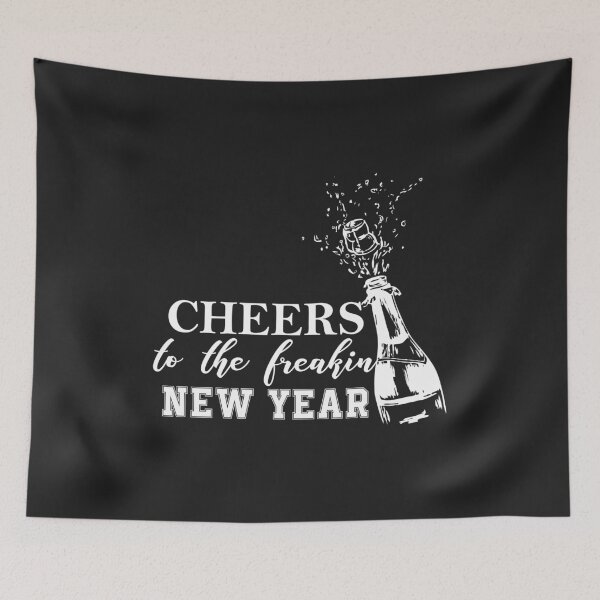 Item preview, Cheers Happy New Year funny New Years Eve gift for men women designed and sold by hadleydesigns.
