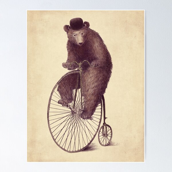 Penny farthing wall online art