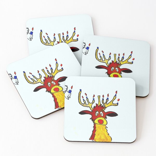 Item preview, Rudolph The Red Nosed Menorah  designed and sold by BionicLauren.