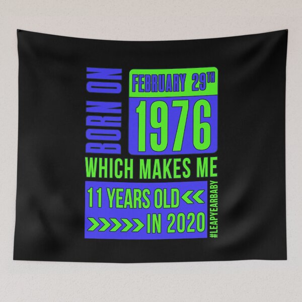 Item preview, 1976 - 76 - 11 Years Old BLUE #leapyearbaby Boys and Mens Funny Leaper Leapling Leap Year Birthday Gifts, Shirts, Tshirts designed and sold by GabiBlaze.