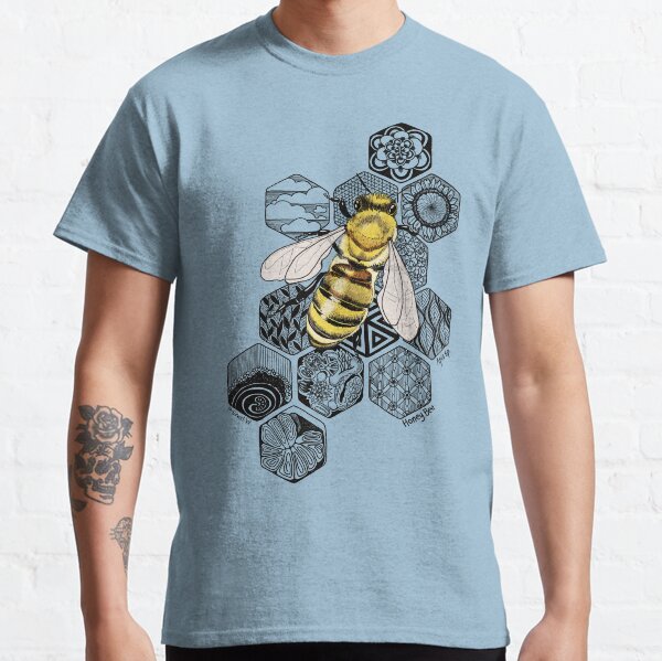 Golden Honey Bee Doodle Classic T-Shirt