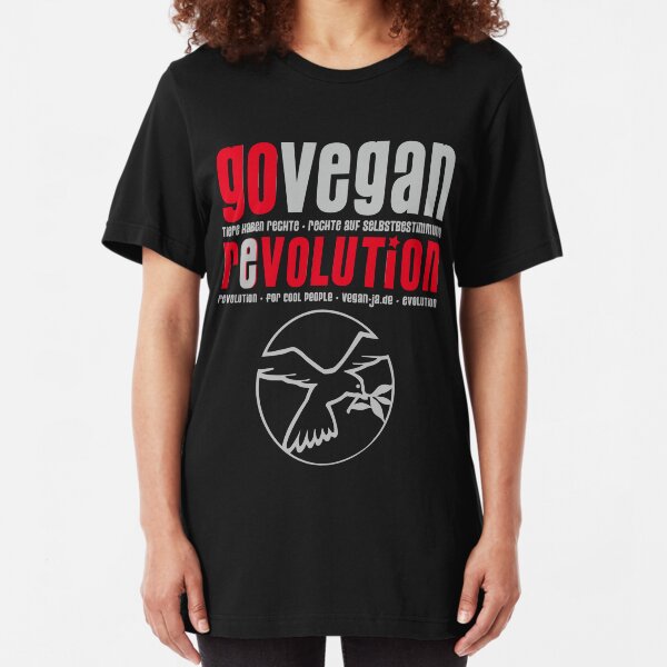 GO VEGAN REVOLUTION Slim Fit T-Shirt