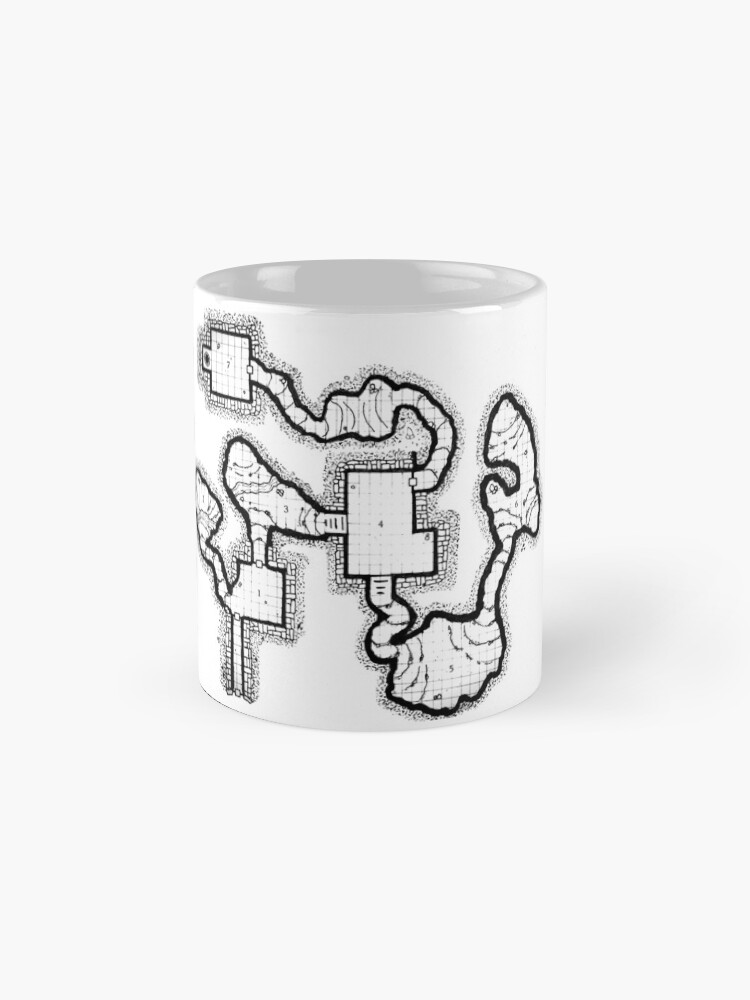 Alternate view of Smuggler's Den Old School Dungeon Map Mug