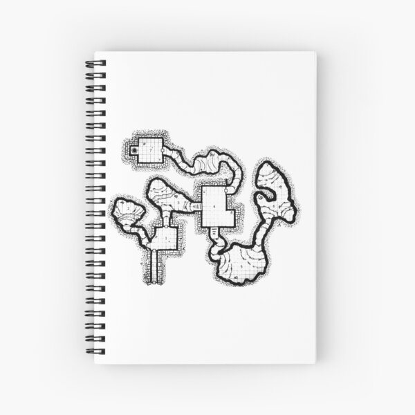 Smuggler's Den Old School Dungeon Map Spiral Notebook