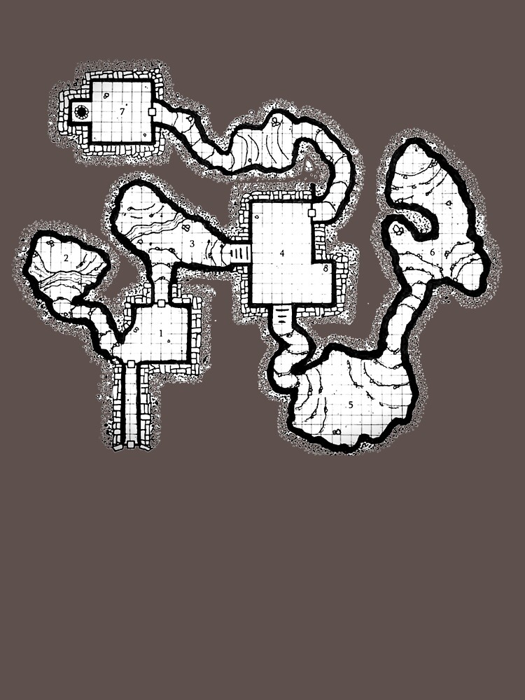 Smuggler's Den Old School Dungeon Map by TFCreative