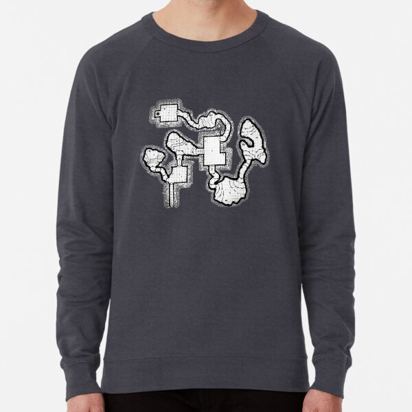 Smuggler's Den Old School Dungeon Map Lightweight Sweatshirt