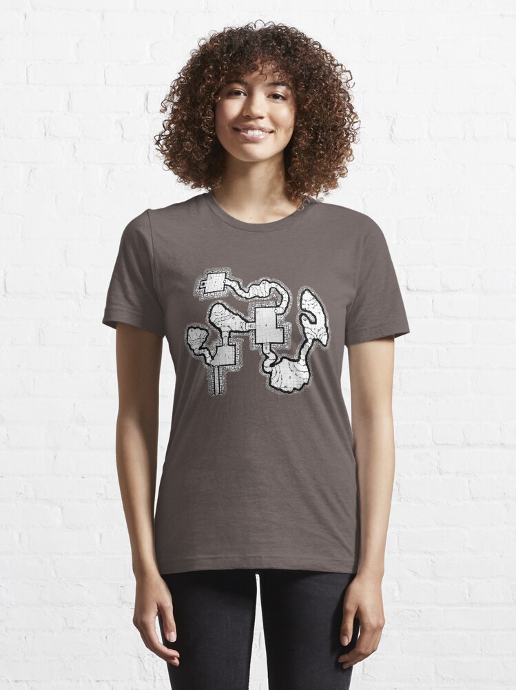 Alternate view of Smuggler's Den Old School Dungeon Map Essential T-Shirt