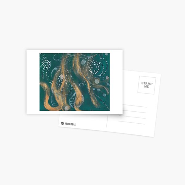 Golden Spirit Christmas Card Postcard
