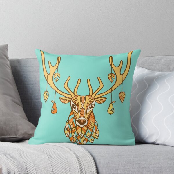 Item preview, Autumn ornamented deer hand drawn vector illustration. Deer with autumn leaves and pears tattoo. Ethnic animals vector illustration. Ethnic deer / african / indian / totem designed and sold by Mehendra.