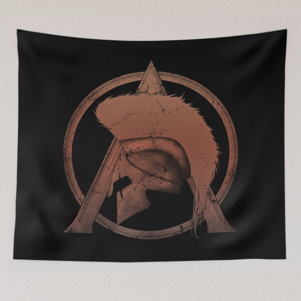 Item preview, Leonidas helmet and Sparta symbol designed and sold by NicGrayGraphic.