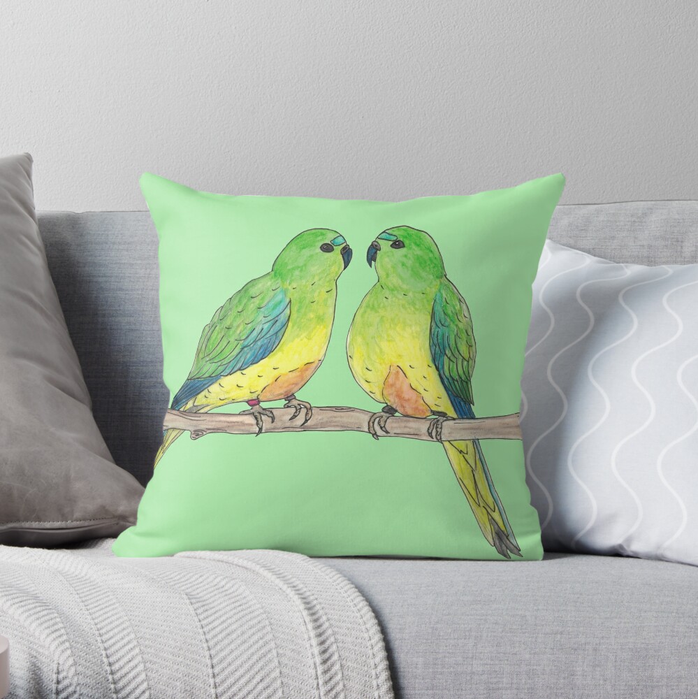 parrot plush pillow