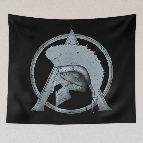 Item preview, Leonidas helmet and Sparta symbol designed and sold by NicGrayGraphic.