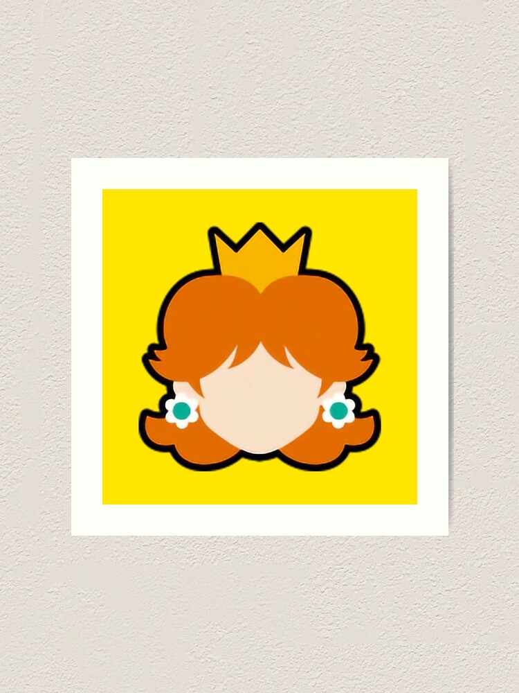 Download Super Smash Bros Ultimate Princess Daisy Stock Head Art Print By Remembermekid Redbubble