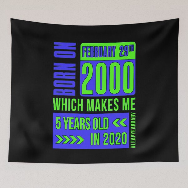 Item preview, 2000 - 00 - 5 Years Old BLUE #leapyearbaby Boys and Mens Funny Leaper Leapling Leap Year Birthday Gifts, Shirts, Tshirts designed and sold by GabiBlaze.