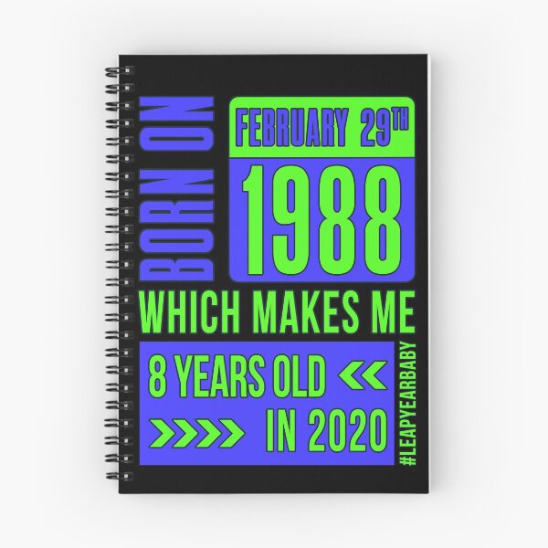 Item preview, 1988 - 88 - 8 Years Old BLUE #leapyearbaby Boys and Mens Funny Leaper Leapling Leap Year Birthday Gifts, Shirts, Tshirts designed and sold by GabiBlaze.