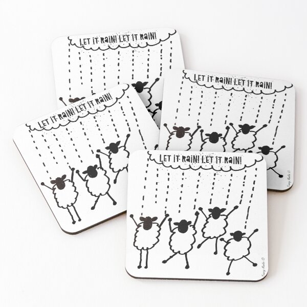 Let it Rain! Let it Rain! Coasters (Set of 4)