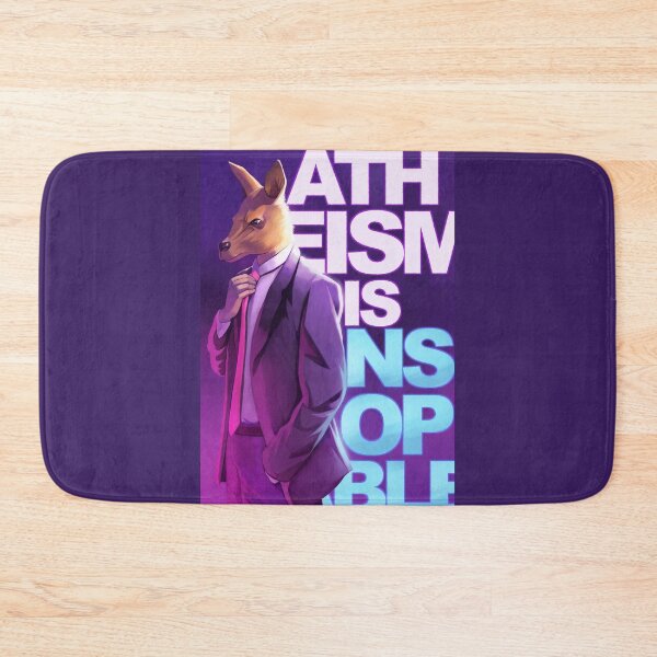 Item preview, Roo in Suit Atheism-is-Unstoppable logo designed and sold by RooGear.