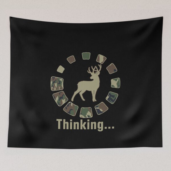 Item preview, Funny Deer Hunting Thinking Camo designed and sold by wilsonellis.