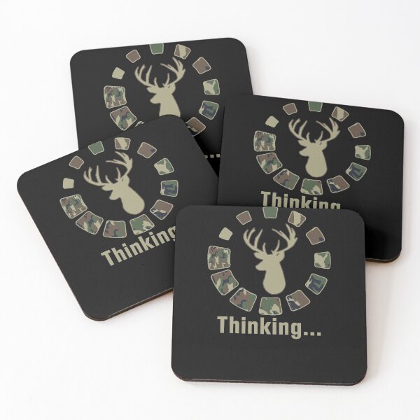Item preview, Funny Deer Head Hunting Thinking Camo designed and sold by wilsonellis.