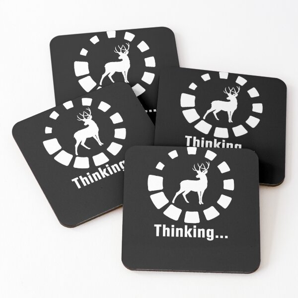 Item preview, Funny Deer Hunting Thinking designed and sold by wilsonellis.