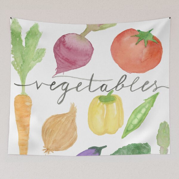 Item preview, vegetables watercolor print designed and sold by emilyrussellart.