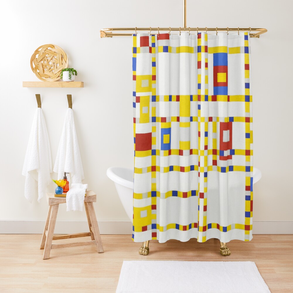 Piet Mondrian-Broadway Boogie Woogie Shower Curtain