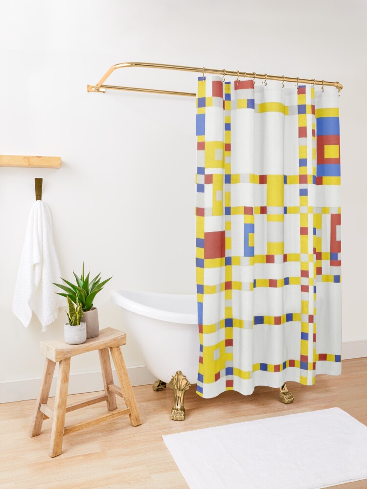 Alternate view of Piet Mondrian-Broadway Boogie Woogie Shower Curtain