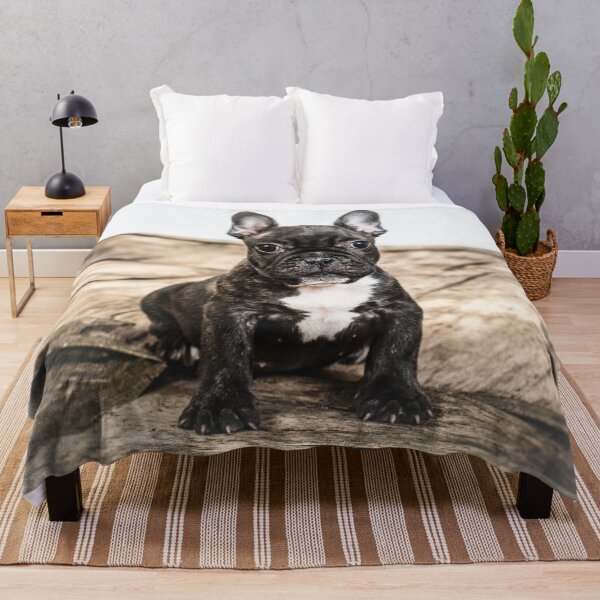 French bullodg puppy Throw Blanket