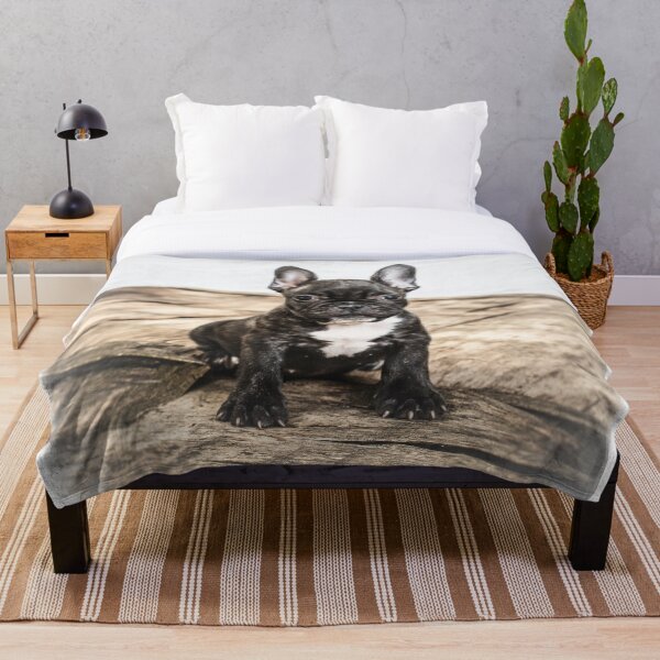 French bullodg puppy Throw Blanket
