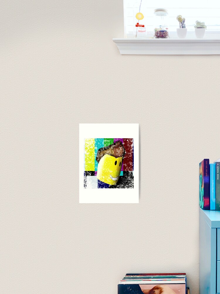 Retro Noob Roblox Art Print By Poppygarden Redbubble - roblox noob clothing redbubble