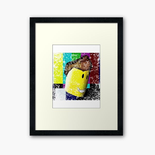 Hello My Name Is Oof Roblox Framed Art Print By Poppygarden Redbubble - mini peeps roblox