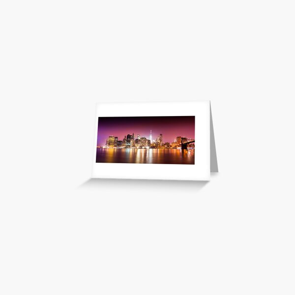 New York city sunset panorama Greeting Card