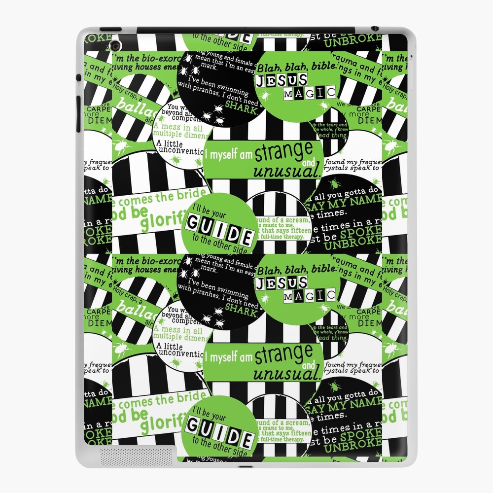 Beetlejuice Lyric Collage Ipad Case Skin By Avariekrasnozon Redbubble