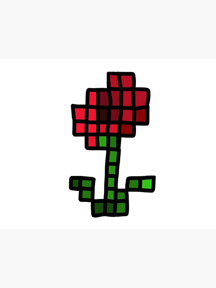 Minecraft Flower Art Board Print By Cal Webs Redbubble