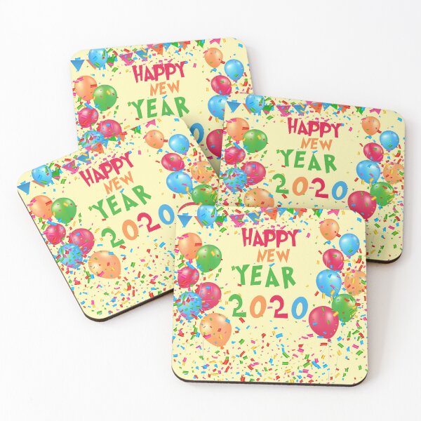 Item preview, happy New Year 2020 Eve Party Colorful confetti and balloons   designed and sold by mashmosh.