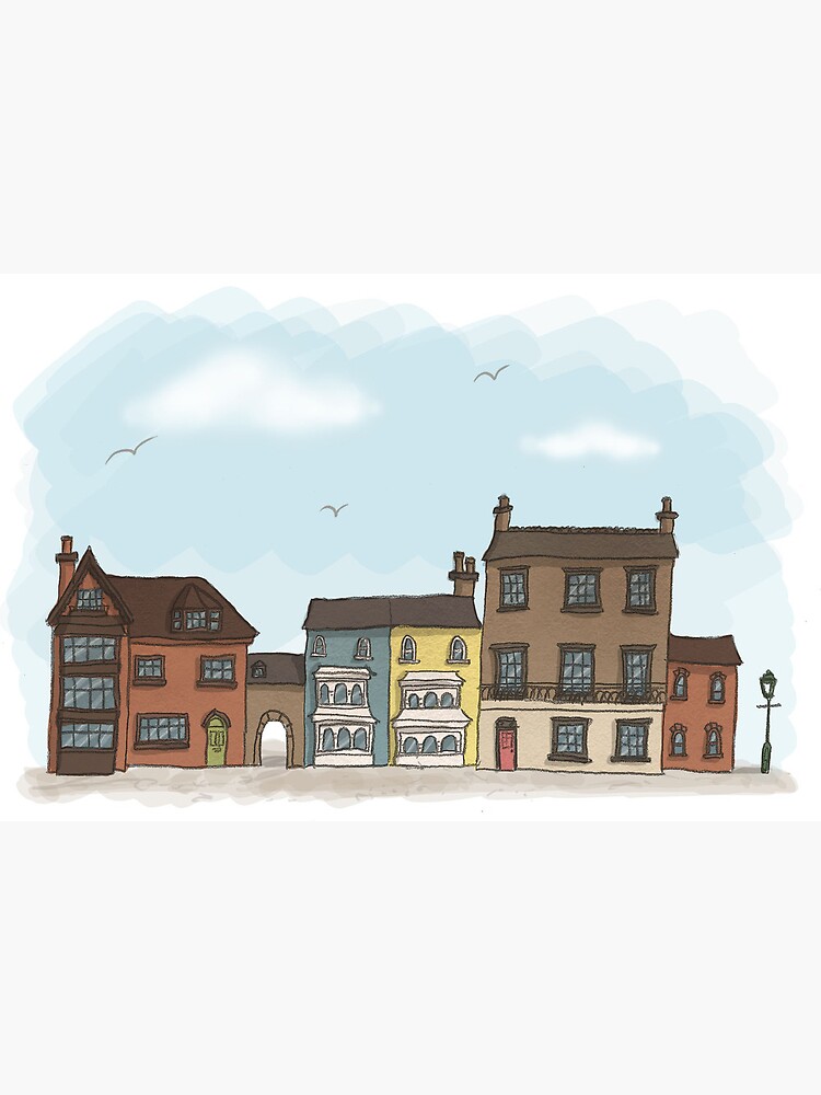 Thumbnail 2 of 2, Postcard, Little Street designed and sold by sketchydoodle.