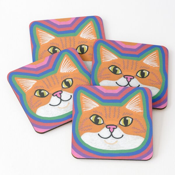 Item preview, Happy Orange Rainbow Cat designed and sold by JesseIrwinArt.