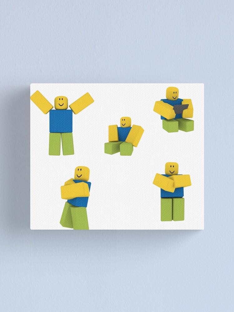 Roblox Noobs Oof Sticker Pack Stickers Canvas Print By Smoothnoob Redbubble - roblox meme sticker pack canvas print