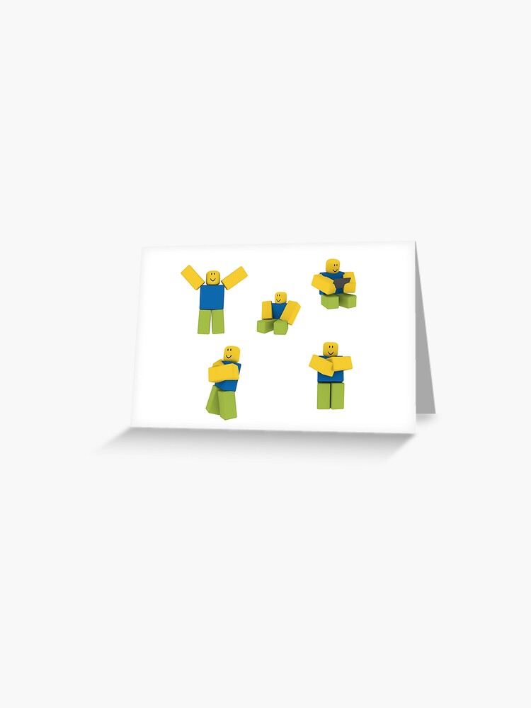 Roblox Noobs Oof Sticker Pack Stickers Greeting Card By Smoothnoob Redbubble - long fence roblox