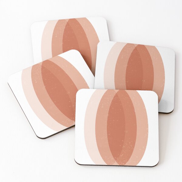 Item preview, Terracotta Abstract 71 - Modern, Contemporary Art - Minimal Brown Ellipse Shapes designed and sold by Studio Grafiikka.