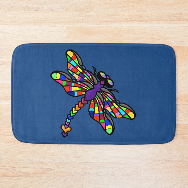 Item preview, SoloFlyght ~ Multi-Coloured Dragonfly - Pantone Colour of the Year 2020 - Classic Blue by Amanda M Lucas designed and sold by Amanda Lucas.