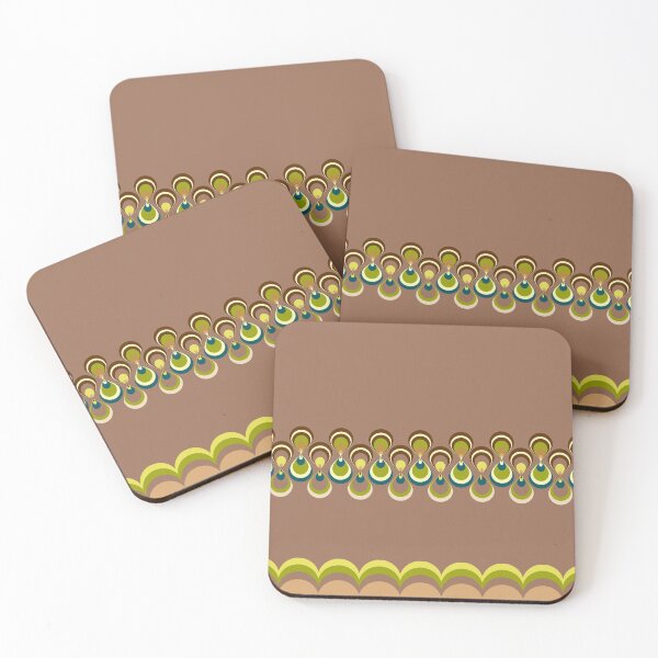 Item preview, Vintage duplo paon on brown 2 designed and sold by Yamy Morrell Art and Design.