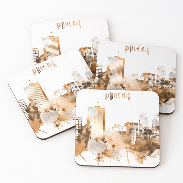 Item preview, Phoenix Arizona City Warm Skyline designed and sold by DimDom.