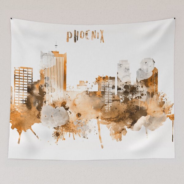 Item preview, Phoenix Arizona City Warm Skyline designed and sold by DimDom.