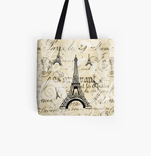 clear designer bolsa with french writing