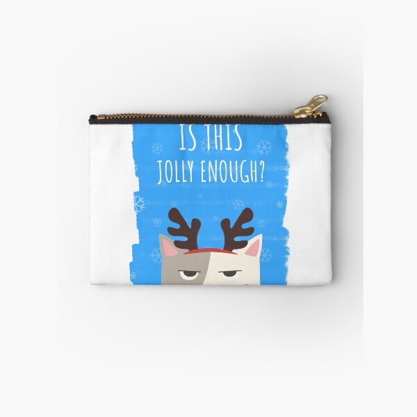 Item preview, Is This Jolly Enough? Cat reindeer Christmas Cartoon Grumpy T-Shirt Gift designed and sold by HD-INK-Design.