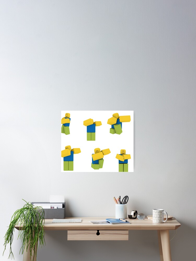 Roblox Dabbing Dancing Dab Noobs Sticker Pack Poster By Smoothnoob Redbubble - roblox dab stickers redbubble